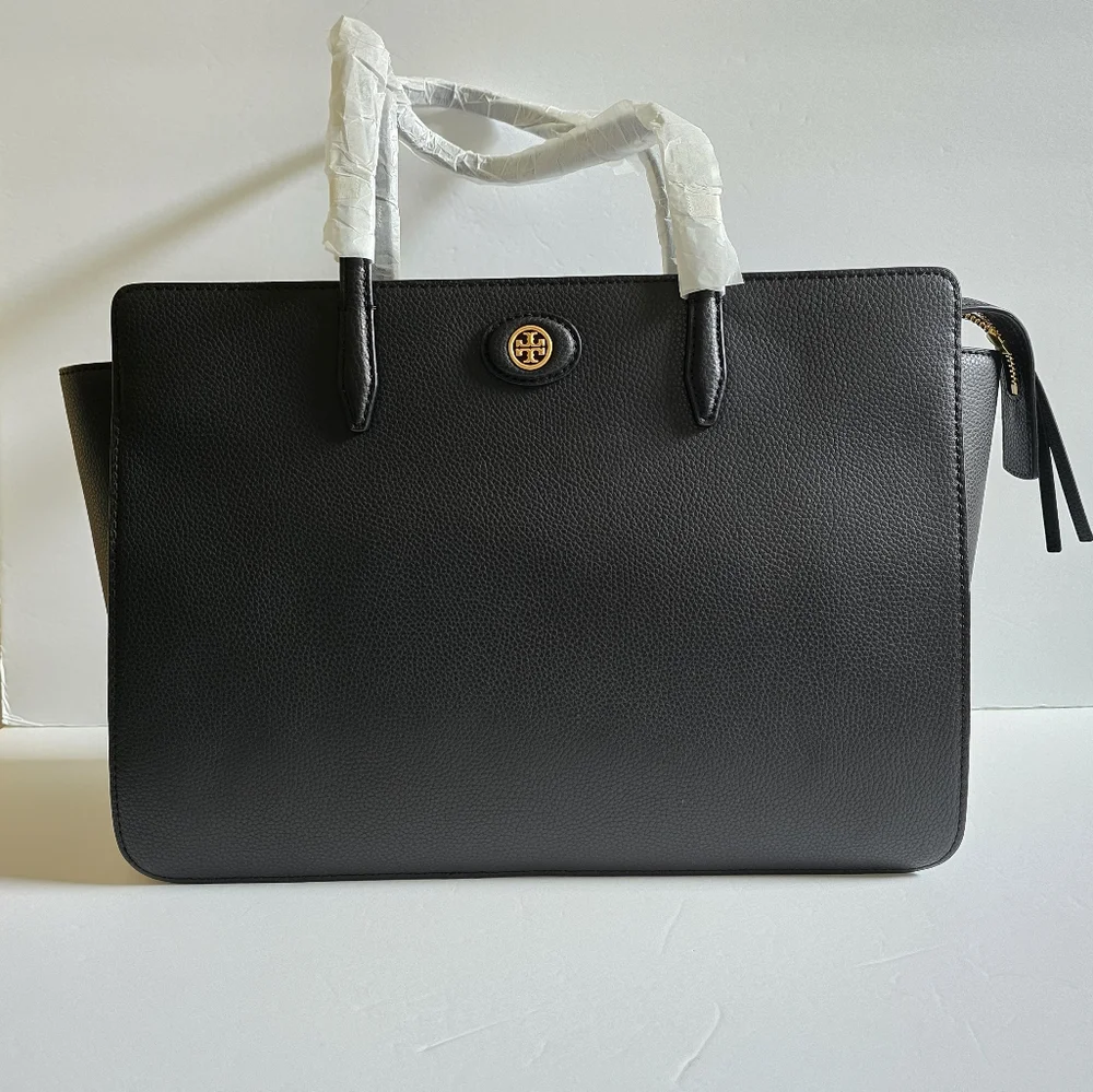 Tory Burch Leather Tote Bag Black - Picture 4 of 8